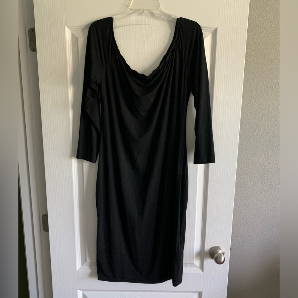 NWT Black off the shoulder long sleeve bodycon dress size 3XL